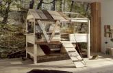 Lifetime Baumhütte Minihochbett mit Laufplanke in whitewash